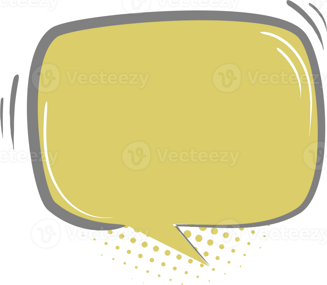 Pop art polka dots halftone Colorful pastel yellow color speech bubble balloon icon sticker memo keyword planner text box banner, flat png transparent element design