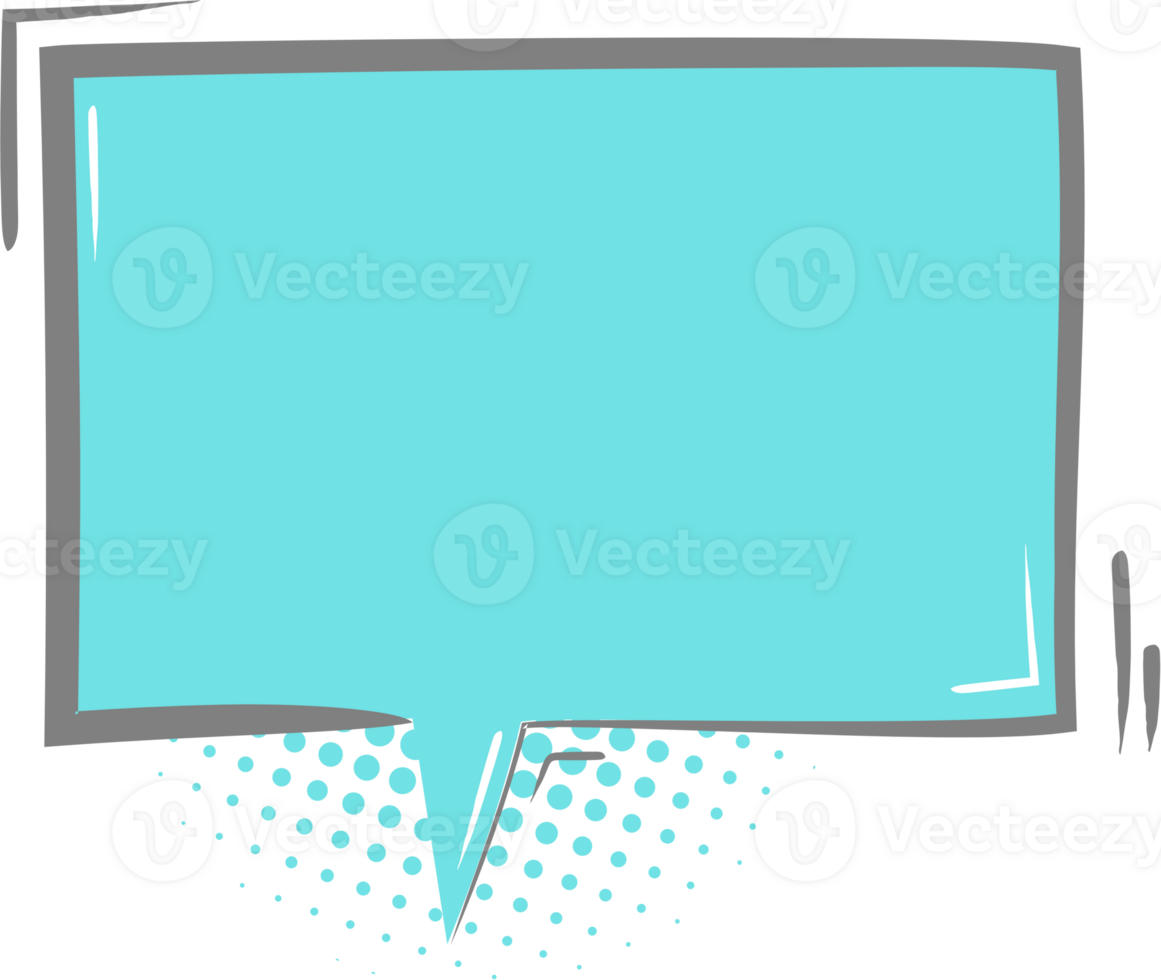 Pop art polka dots halftone Colorful pastel blue color speech bubble balloon icon sticker memo keyword planner text box banner, flat png transparent element design