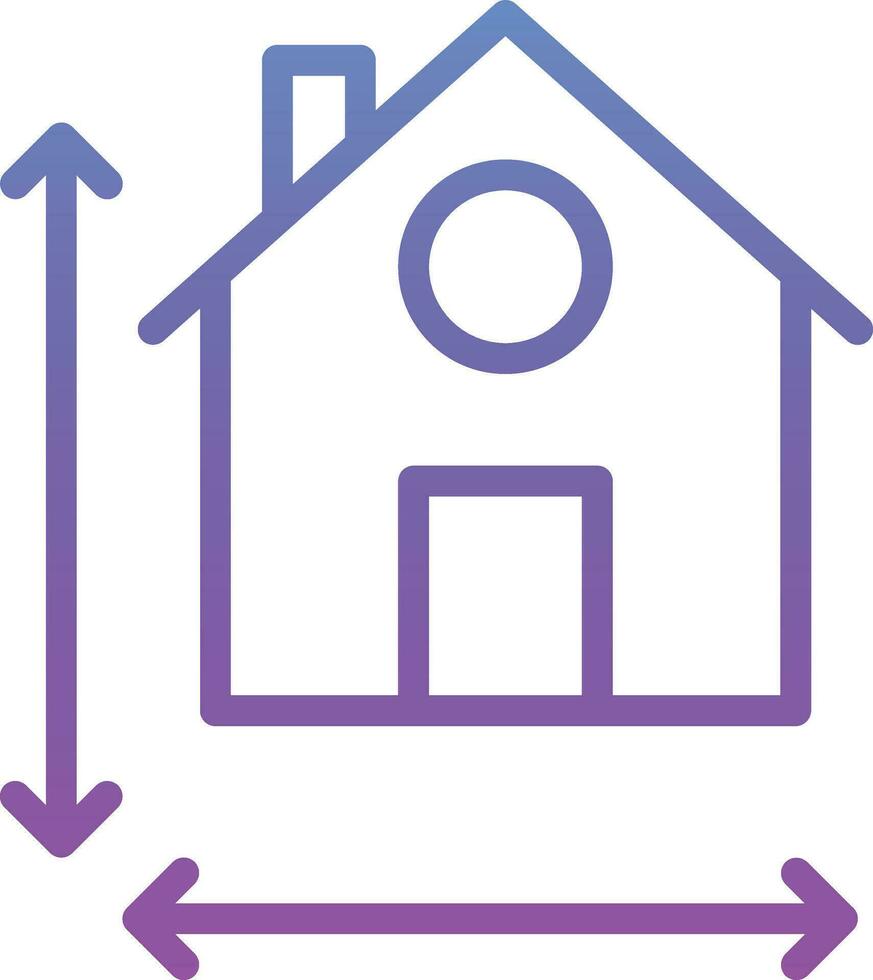 House Measurement Vector Icon