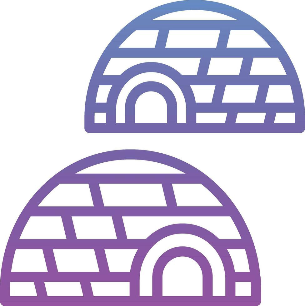 Igloo Landscape Vector Icon