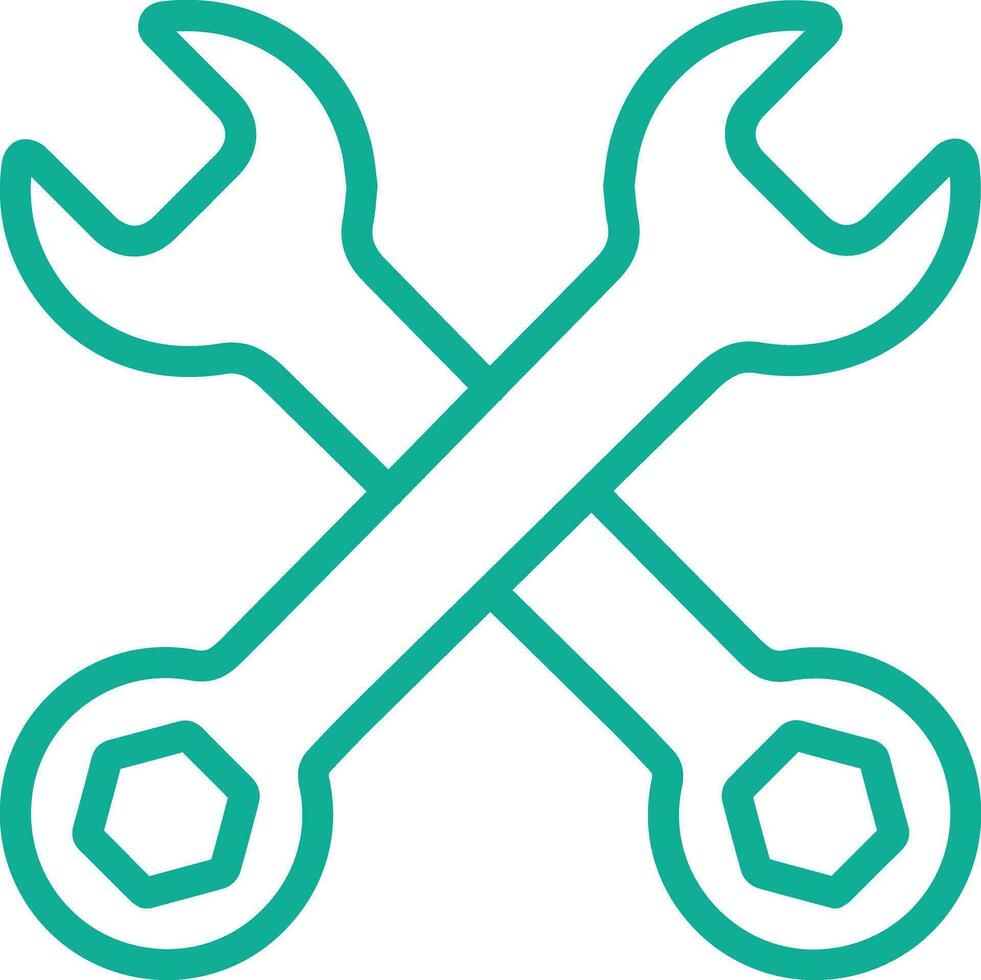 Cross Wrench Vector Icon