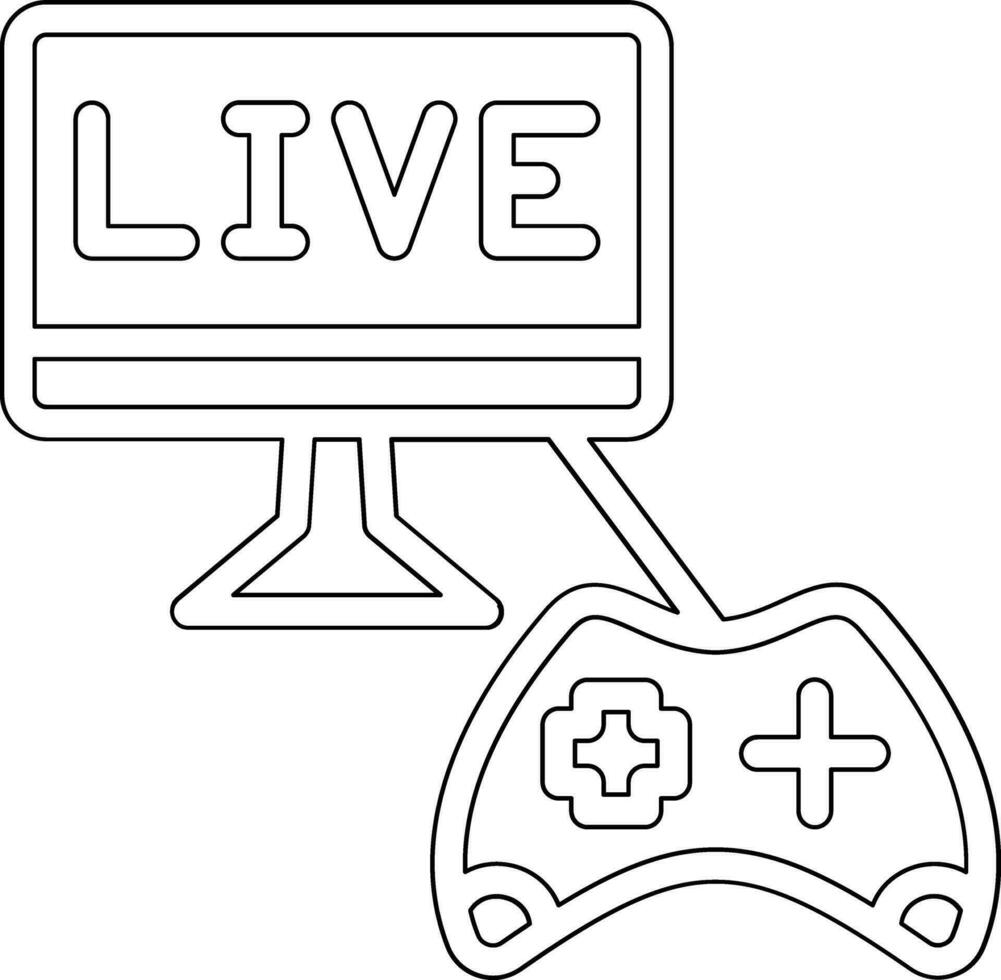 Game Streaming Vector Icon