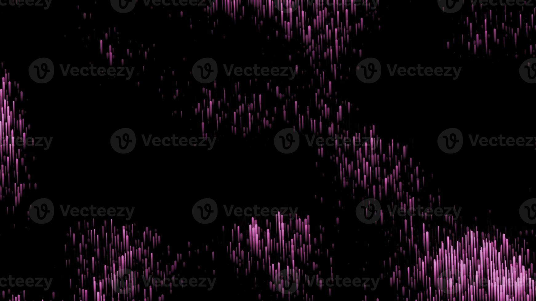 Purple and pink sequins. Design. A black background with a glow made in cartoon abstraction that are highlighted. photo