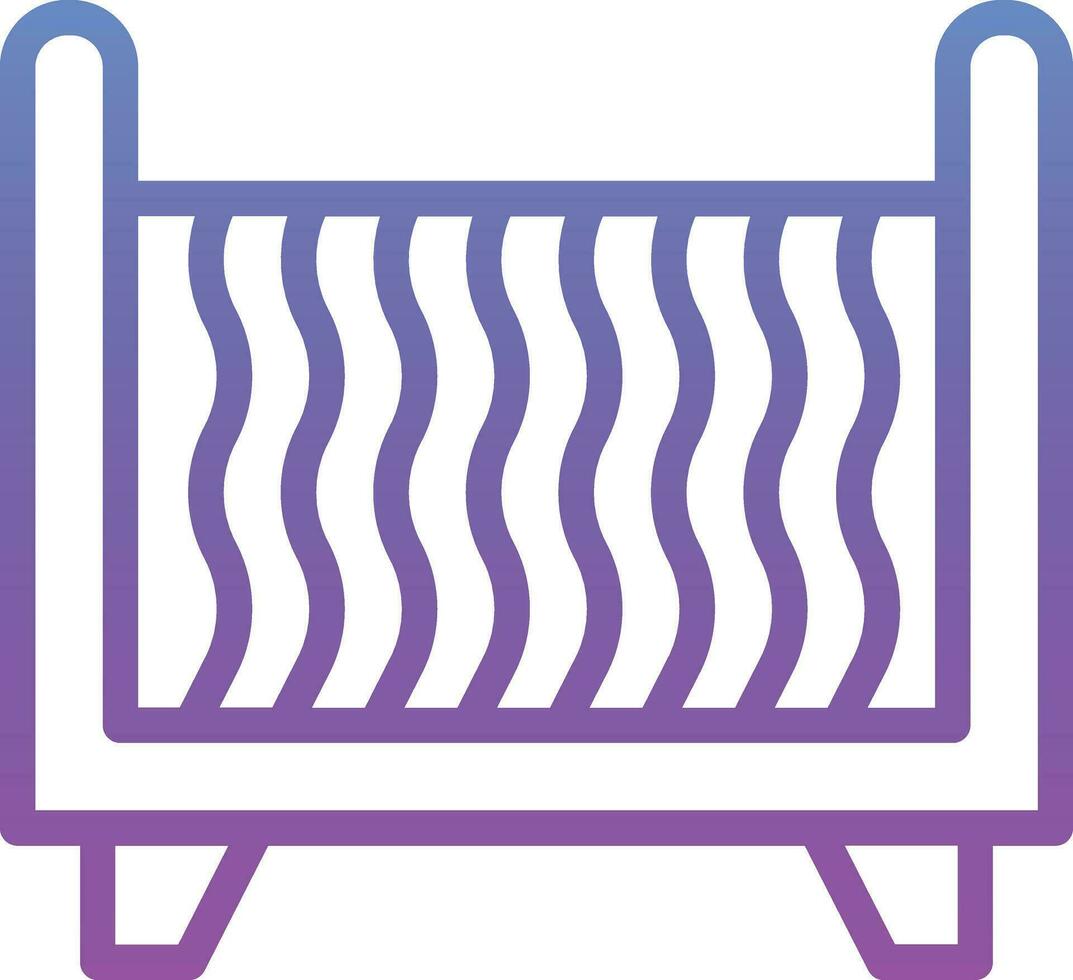 Baby Crib Vector Icon