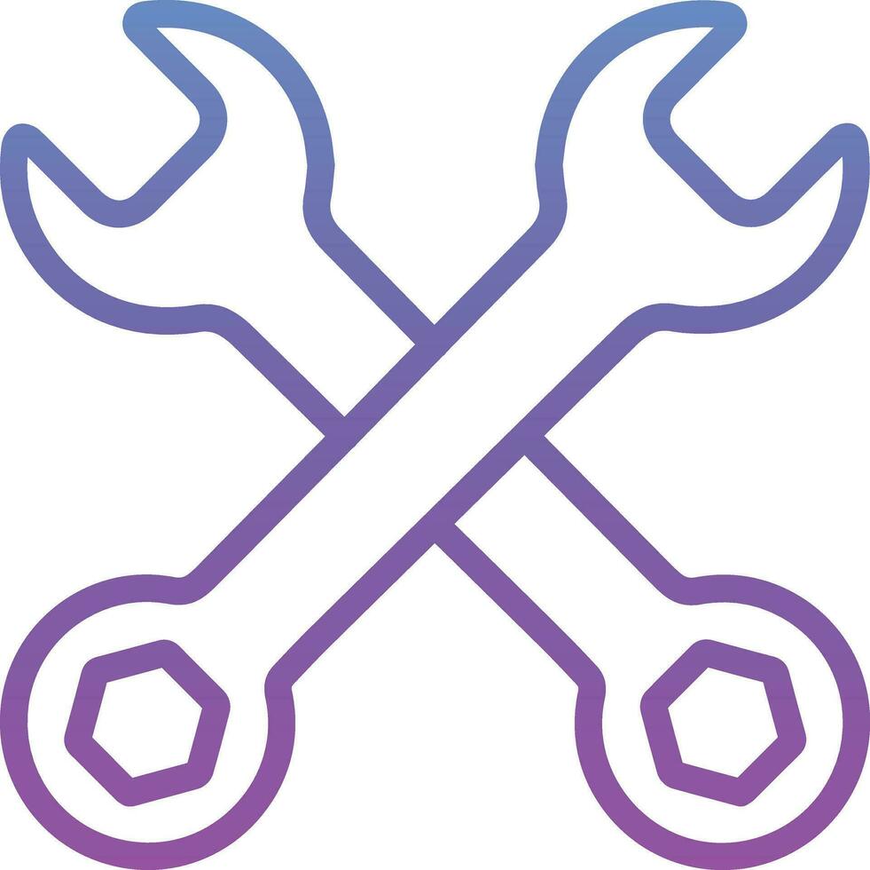 Cross Wrench Vector Icon