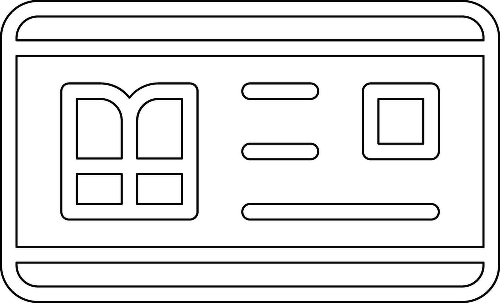 Library Card Vector Icon