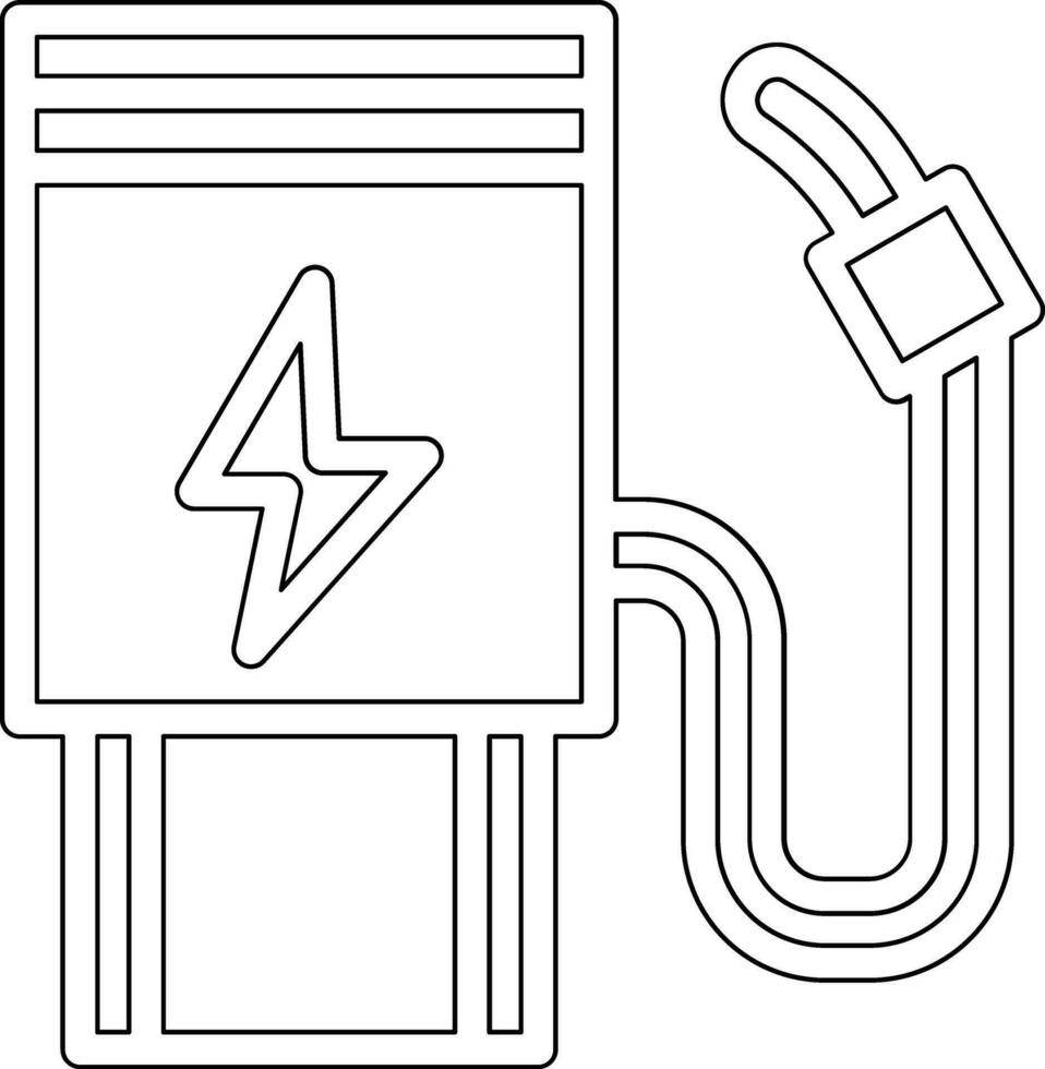 eléctrico coche estación vector icono