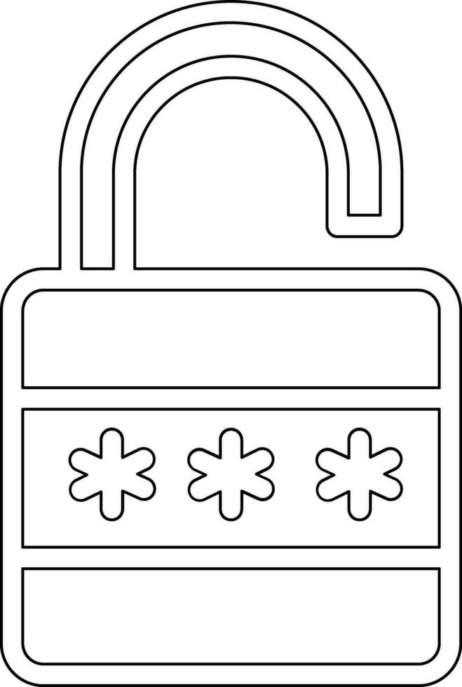 Number Padlock Vector Icon
