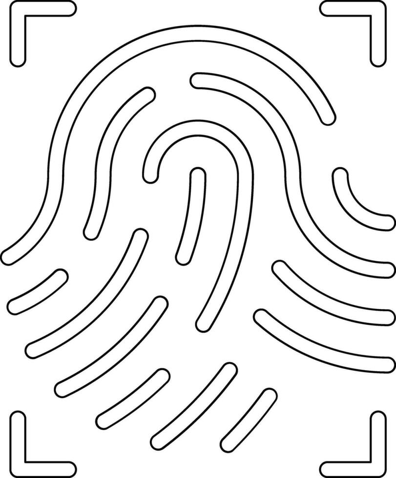 Fingerprint Scan Vector Icon