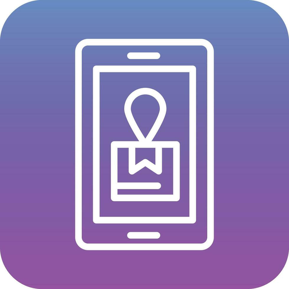 Mobile Shipment Tracking Vector Icon