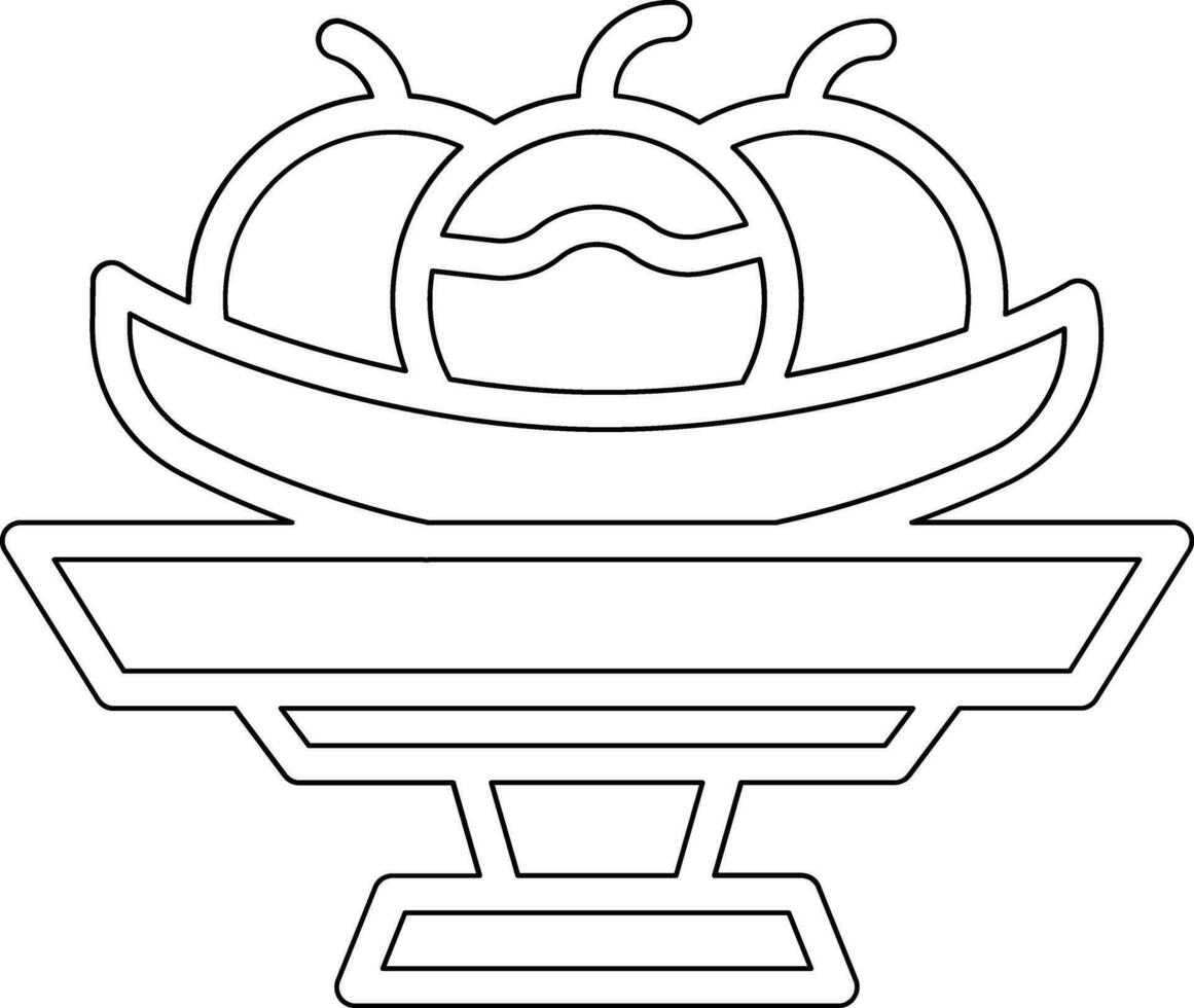 Banana Split Vector Icon