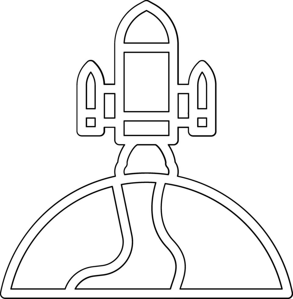 Rocket Earth Vector Icon