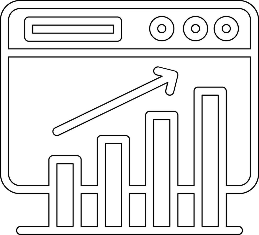 sitio web bar grafico vector icono