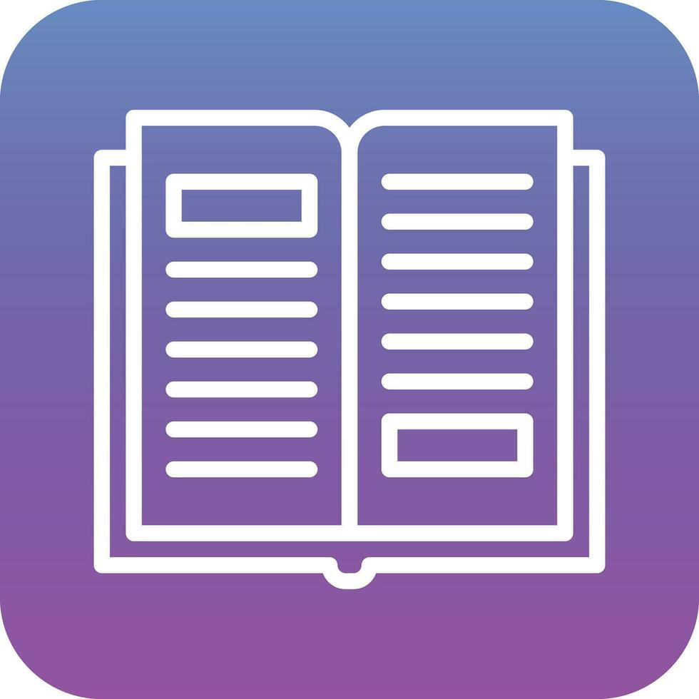 Open Book Vector Icon