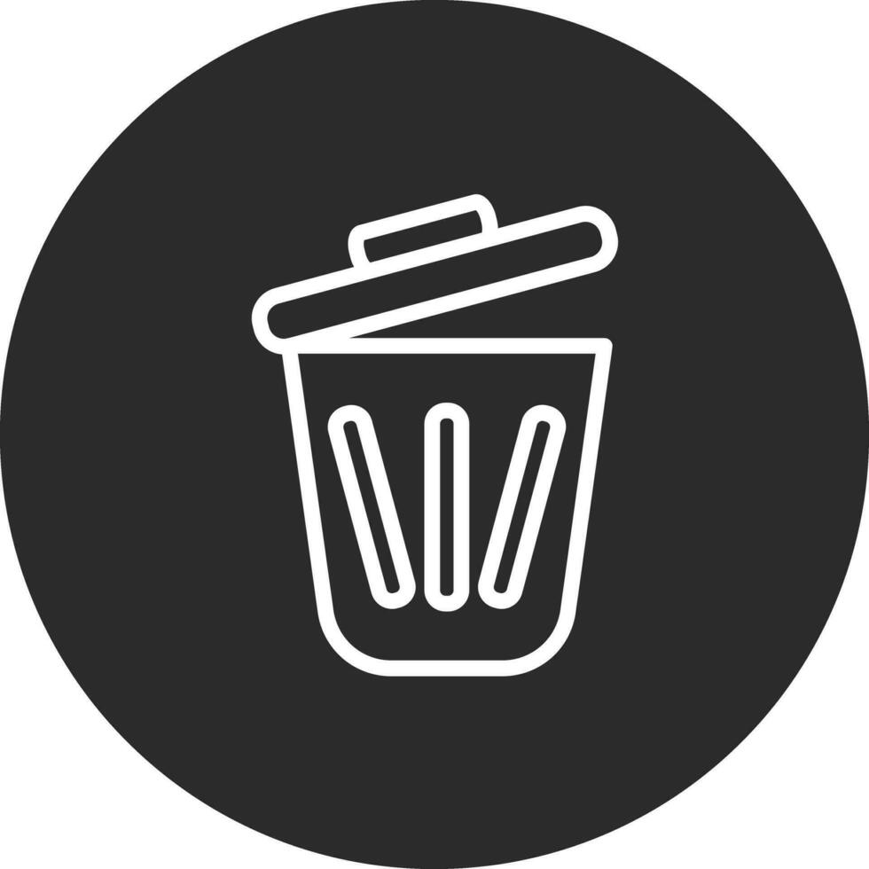 icono de vector de papelera de reciclaje