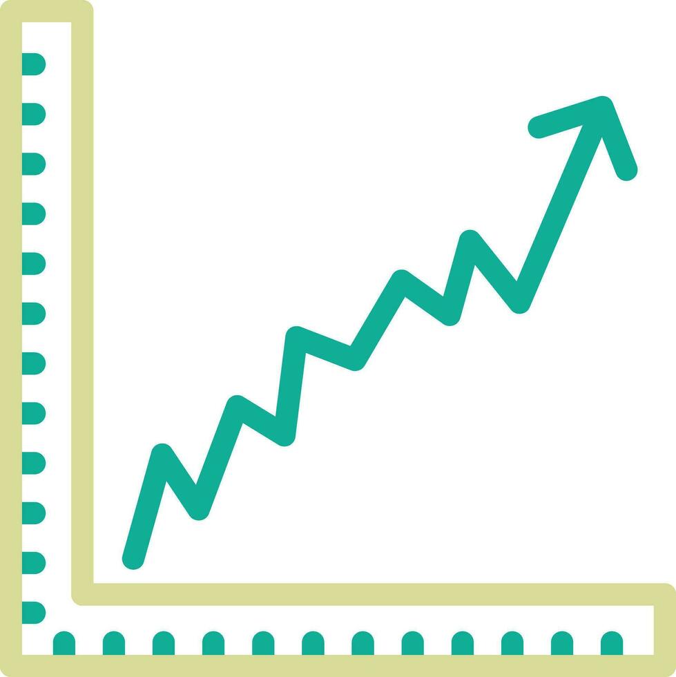 Rising Line Graph Vector Icon