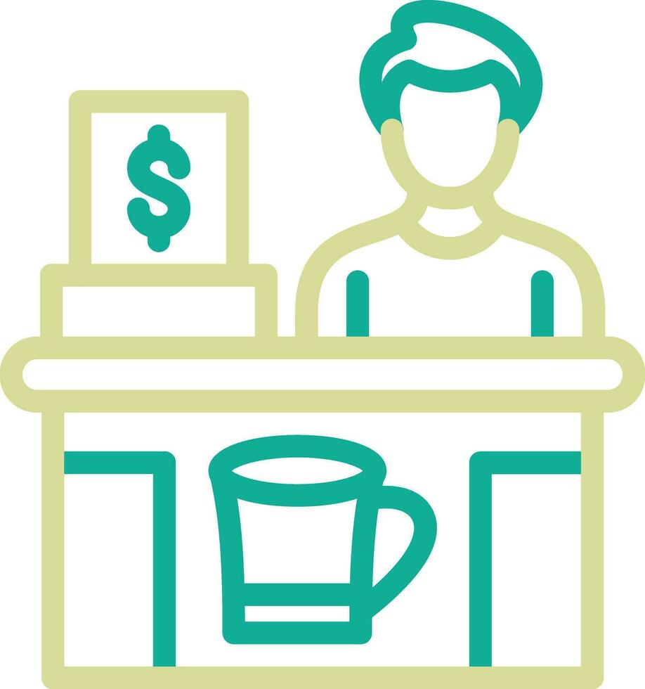 Bar Cashier Vector Icon