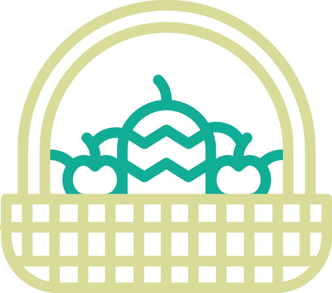 frutas cesta vector icono