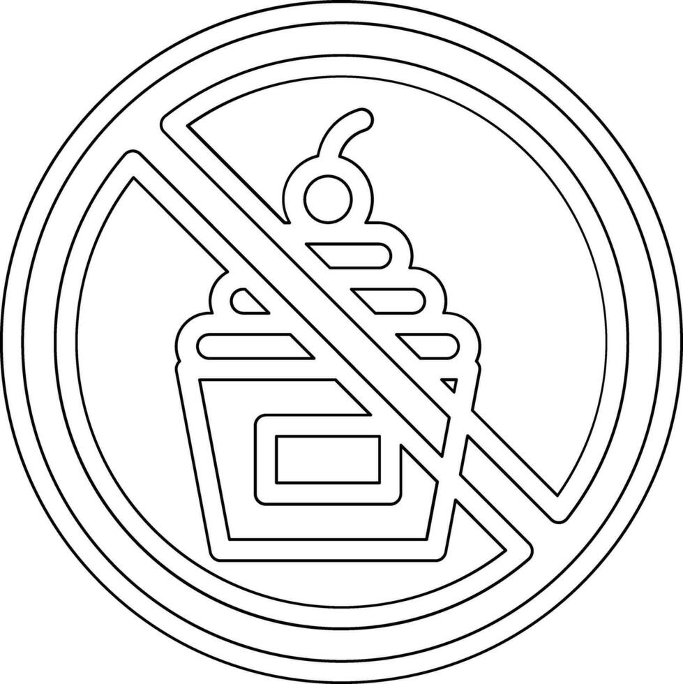 No Sweet Vector Icon