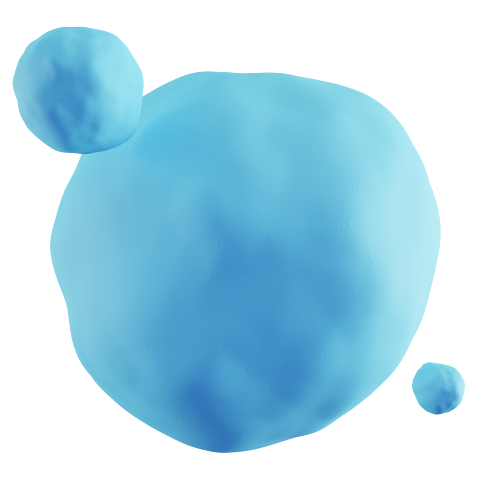 3D Illustration of Blue Snow Ball png