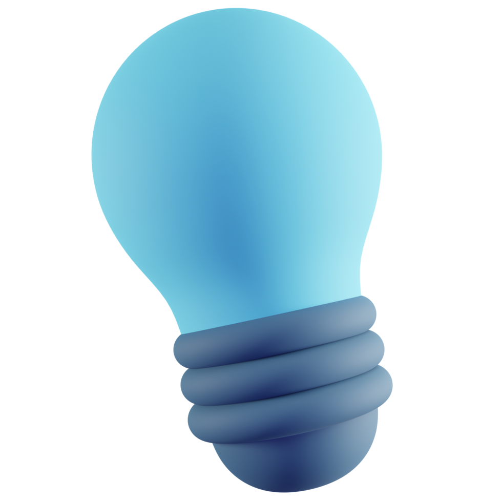 3D Illustration of Blue Lamp png