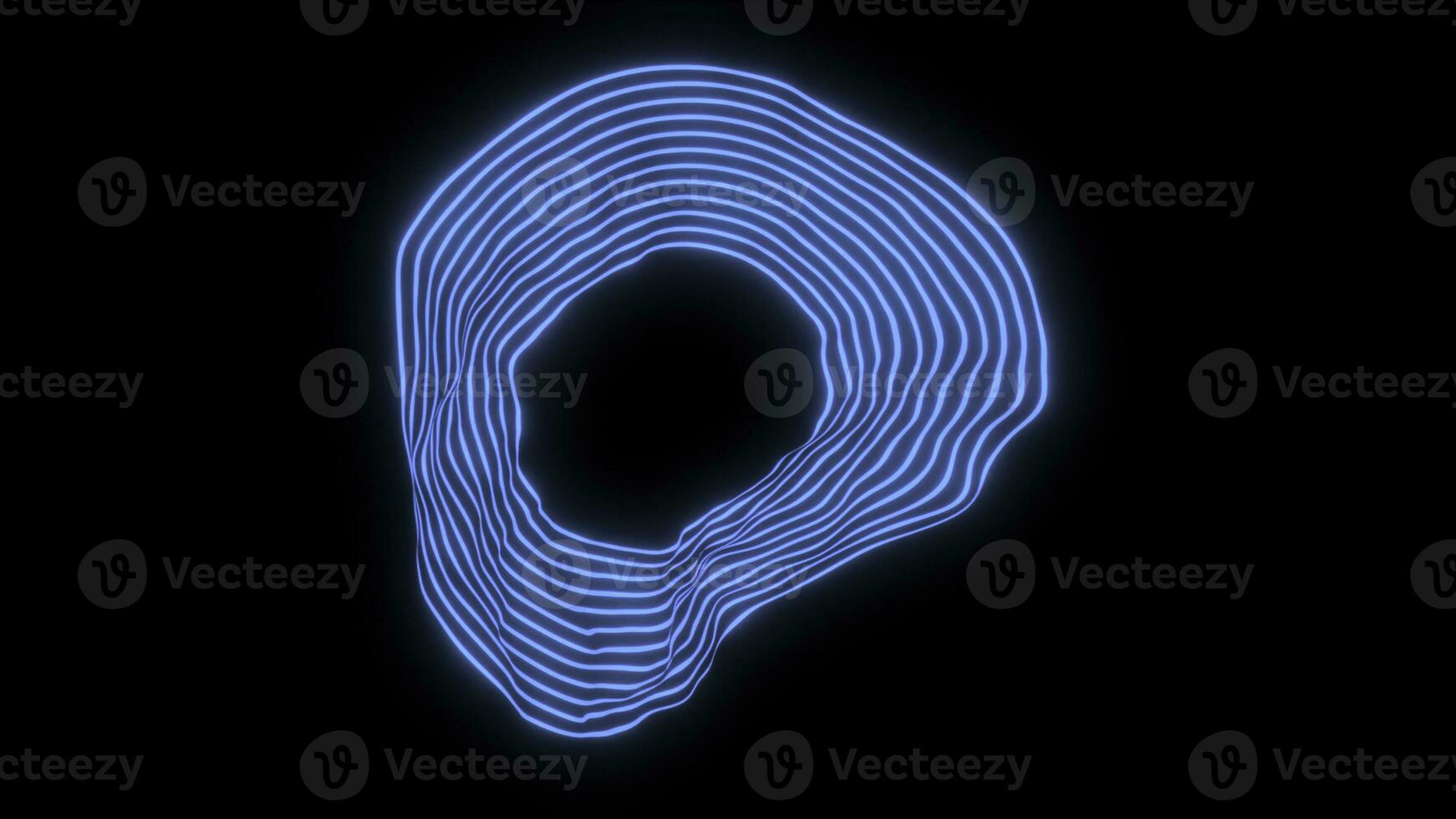 Black background. Design. Blurred blue lines in the animation that dissolve and rotate. photo