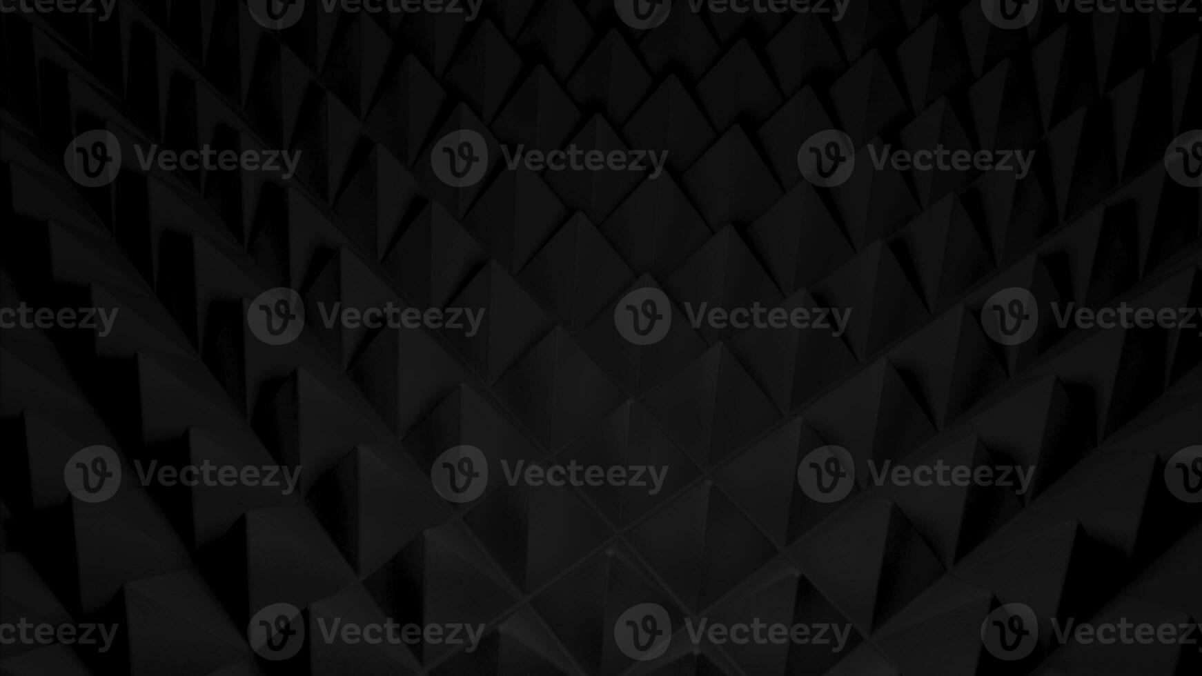 Background of pyramidal triangles on surface. Design. Surface with 3d pyramids like scales or needles. Background with triangular pyramids and sharp texture photo