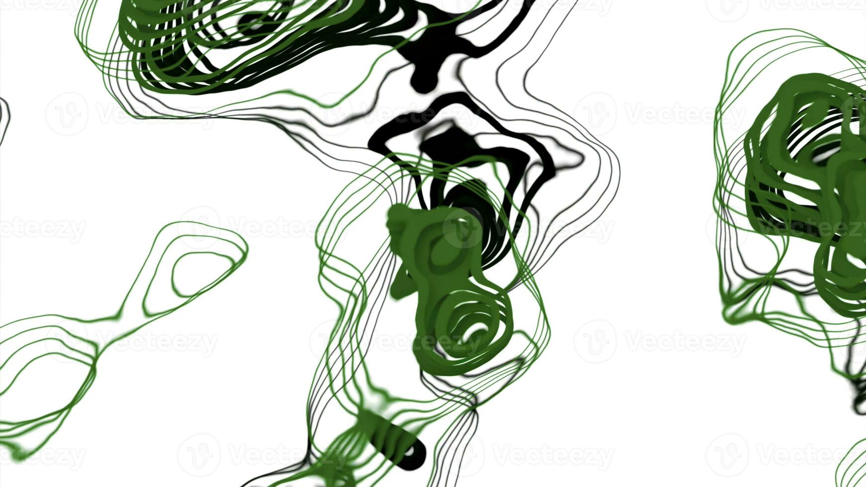 White background.Design.Green and pink blots in abstraction creating bright patterns rotate from side to side . photo