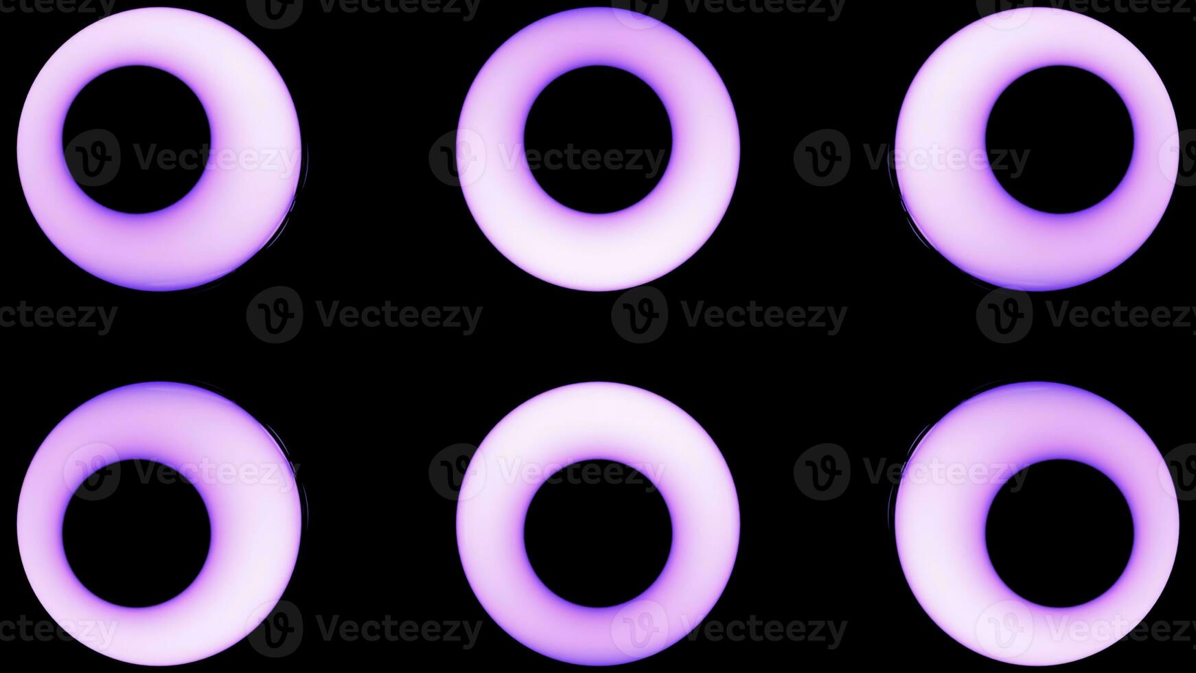 Round shaped flashing lights wall on a black background. Design. Abstract cinematic lights bulb spotlights in rows. photo