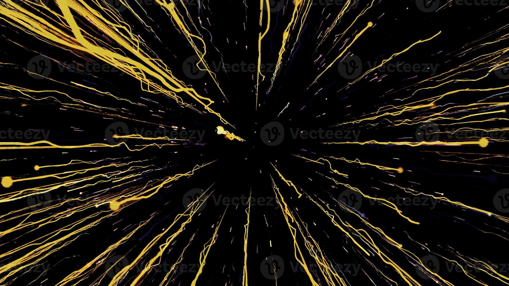 resumen negro agujero absorbente ligero en exterior espacio, 3d cósmico antecedentes. movimiento. hermosa volador rayos de ligero. foto