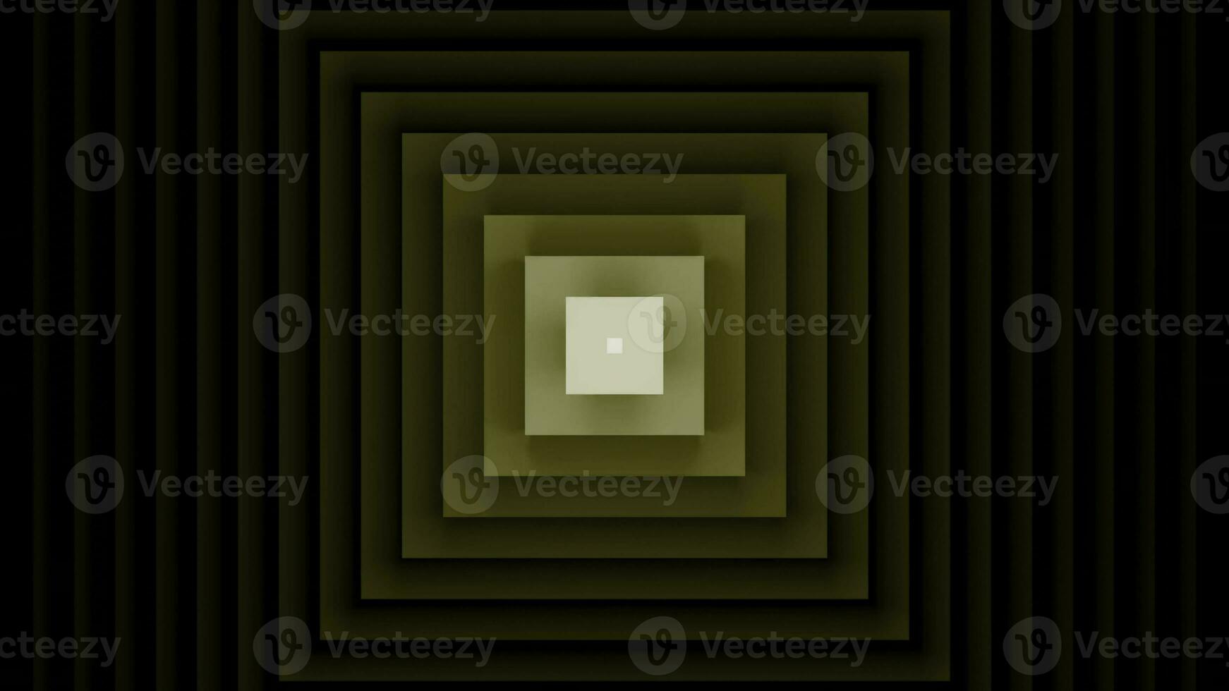 Square pyramid is moving and hypnotic. Design. Hypnotic 3D pyramid with moving squares in center. 3D layers of squares move in waves photo