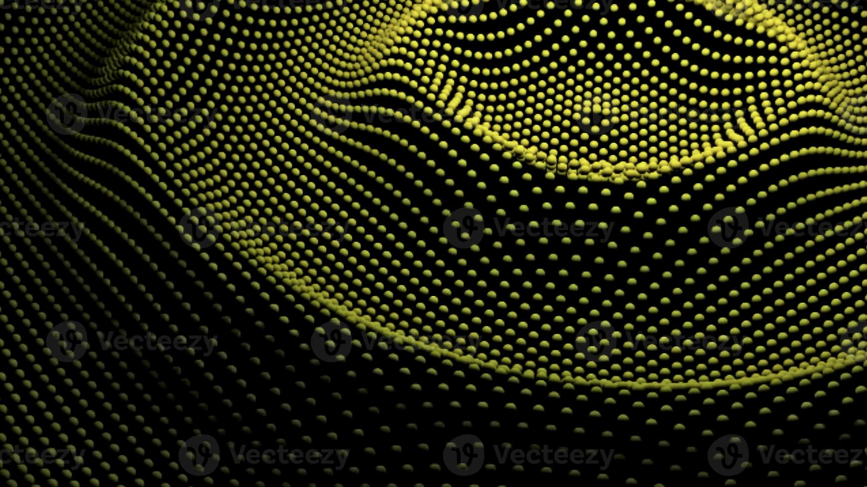 Wave pulsations on point surface. Design. Amplifying ring waves on surface of points. 3D circular pulsations and waves on surface of points photo