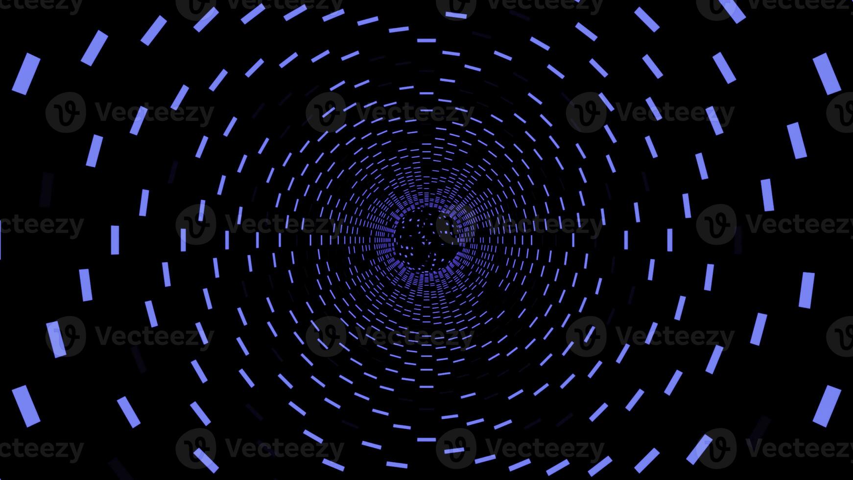 Spiral shaped moving rectangles creating effect of endless spinning funnel, seamless loop. Design. Blue starry tunnel. photo