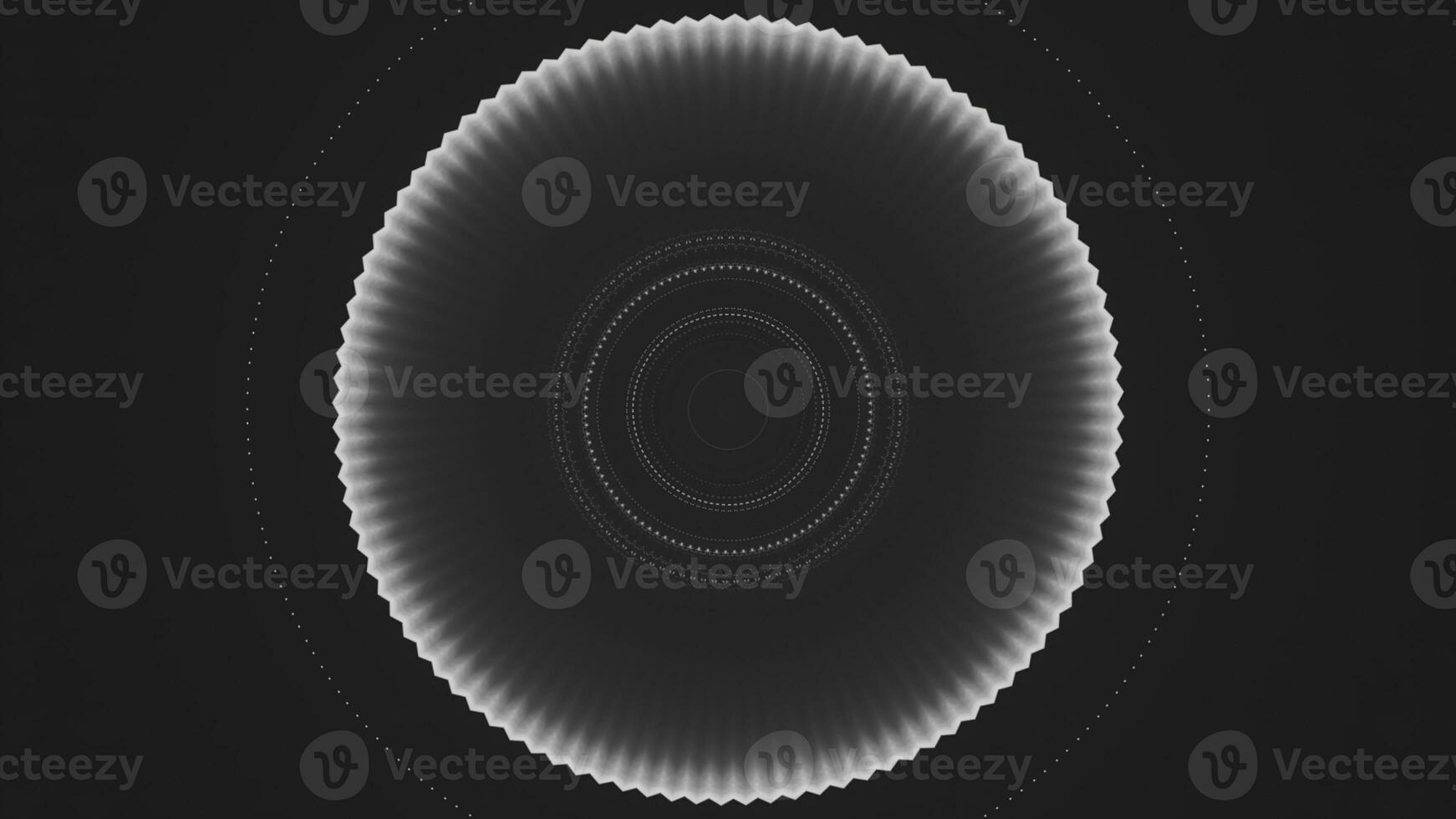 Flashing rings in musical rhythm. Motion. Centralized circles blink and move to beat of music. Glowing rings for musical animation photo