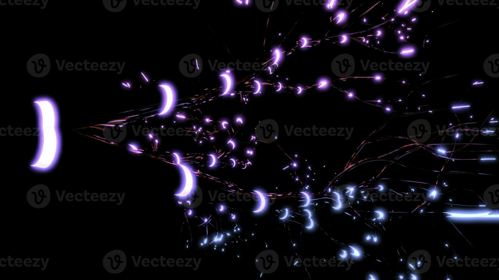 Neuron network, synapses animation. Design. Neurons inside the human brain, neurotransmitters, neural impulse. photo