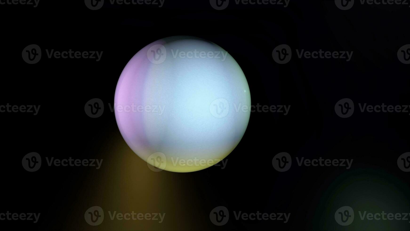 Animation of abstract blur colorful ball moving around on a black background. Colorful and minimalistic abstraction. photo