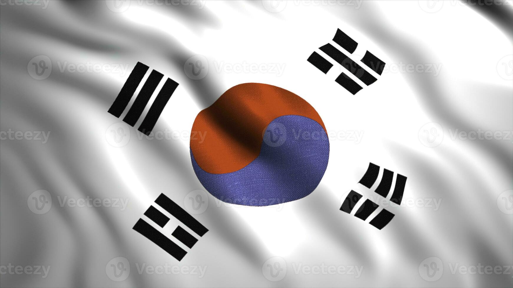 Background of waving flag of country. Motion. Close-up of beautiful moving flag. 3D Japanese flag waving in wind photo