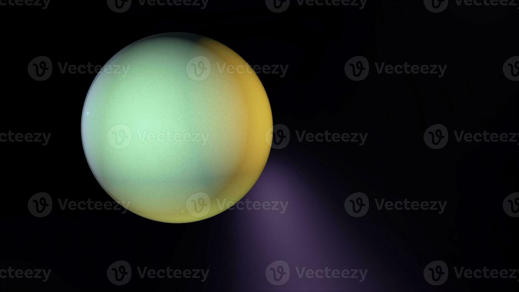 Animation of abstract blur colorful ball moving around on a black background. Colorful and minimalistic abstraction. photo