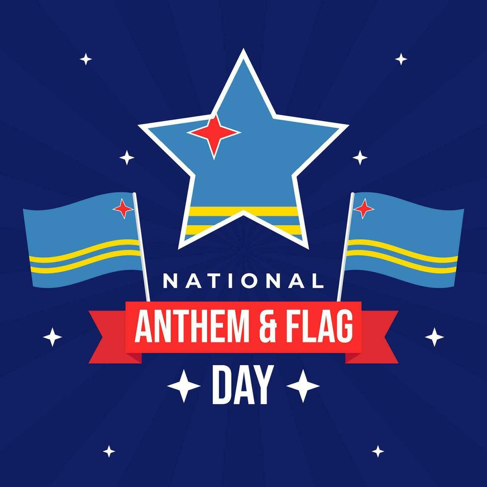 nacional himno y bandera día ilustración vector fondo, el día de aruba vector eps 10