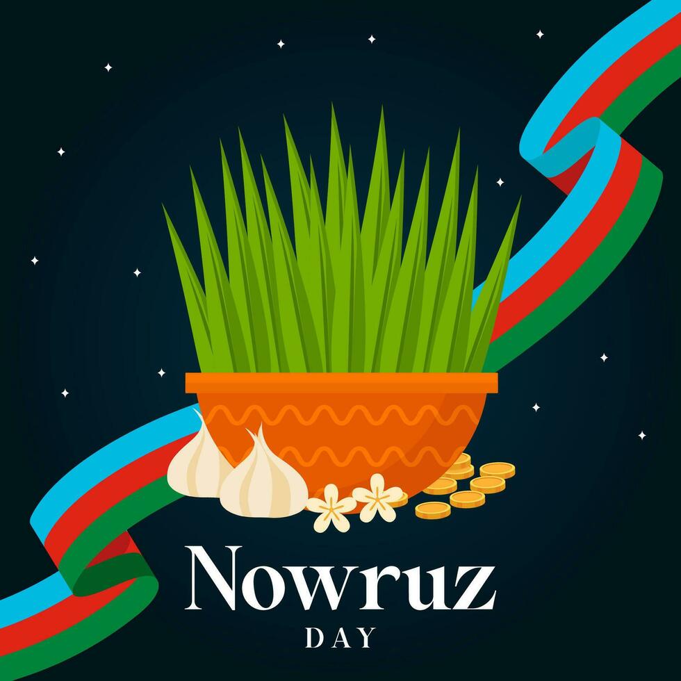 nowruz día azerbaiyán ilustración vector fondo vector eps 10