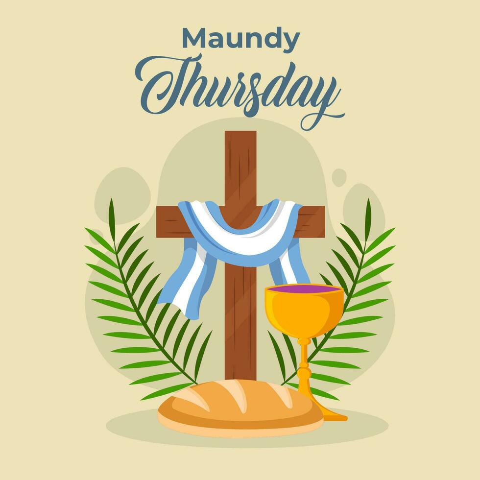 Maundy Thursday illustration vector background. Vector eps 10