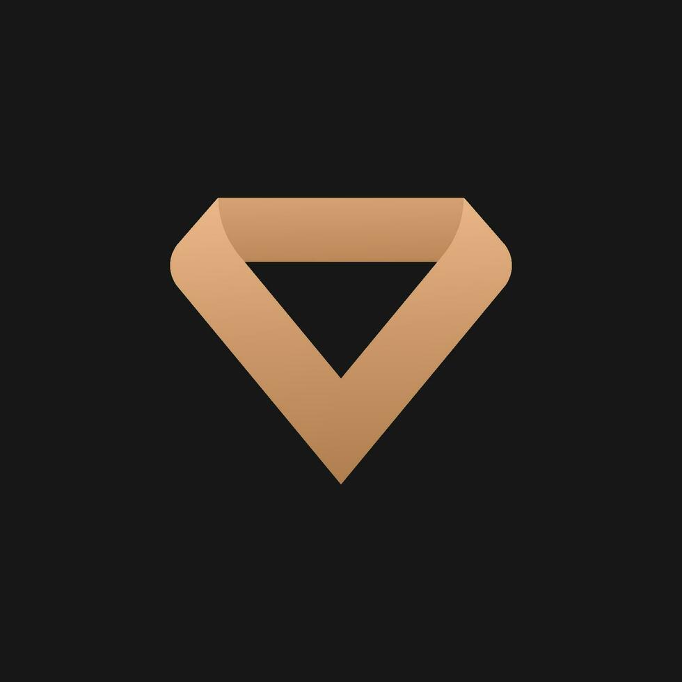 diamante vector logo icono diseño modelo