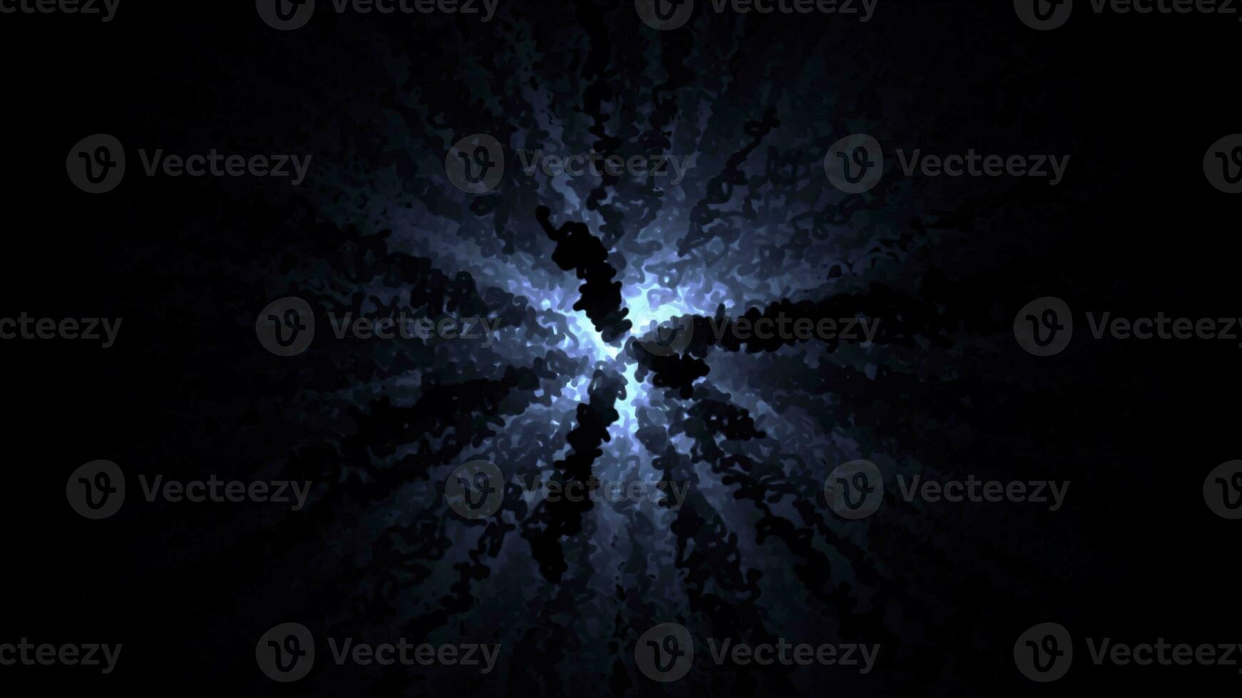 Abstract blue drawn lines stripes, moving from the center on a black background. Beautiful abstract animation. photo