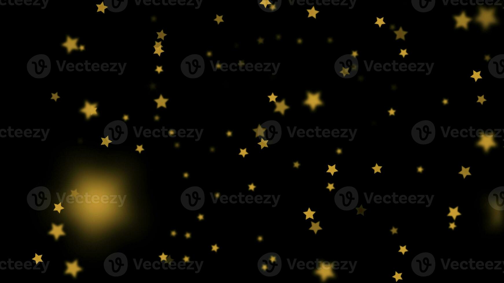 Falling Stars cartoon over black background very easy to use them over your videos using alpha channel, stars rain effect, christmas and celebration concept photo