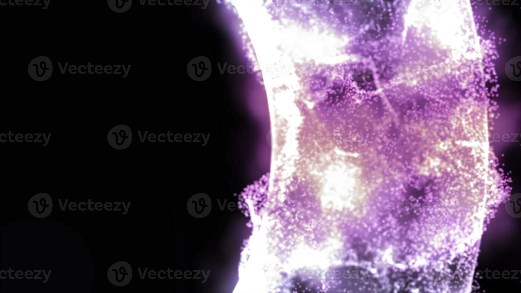Abstract colorful molecular structure moving on a black background. Abstract animation. photo