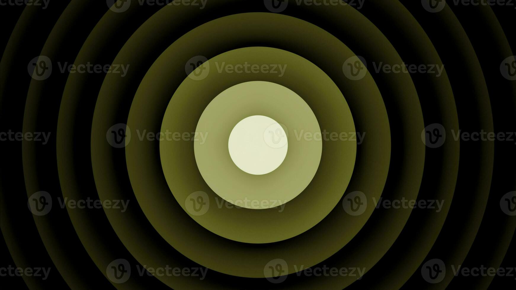 Yellow and green background.Design. A bright abstraction in which a twisted loop expands and narrows in a circle. photo