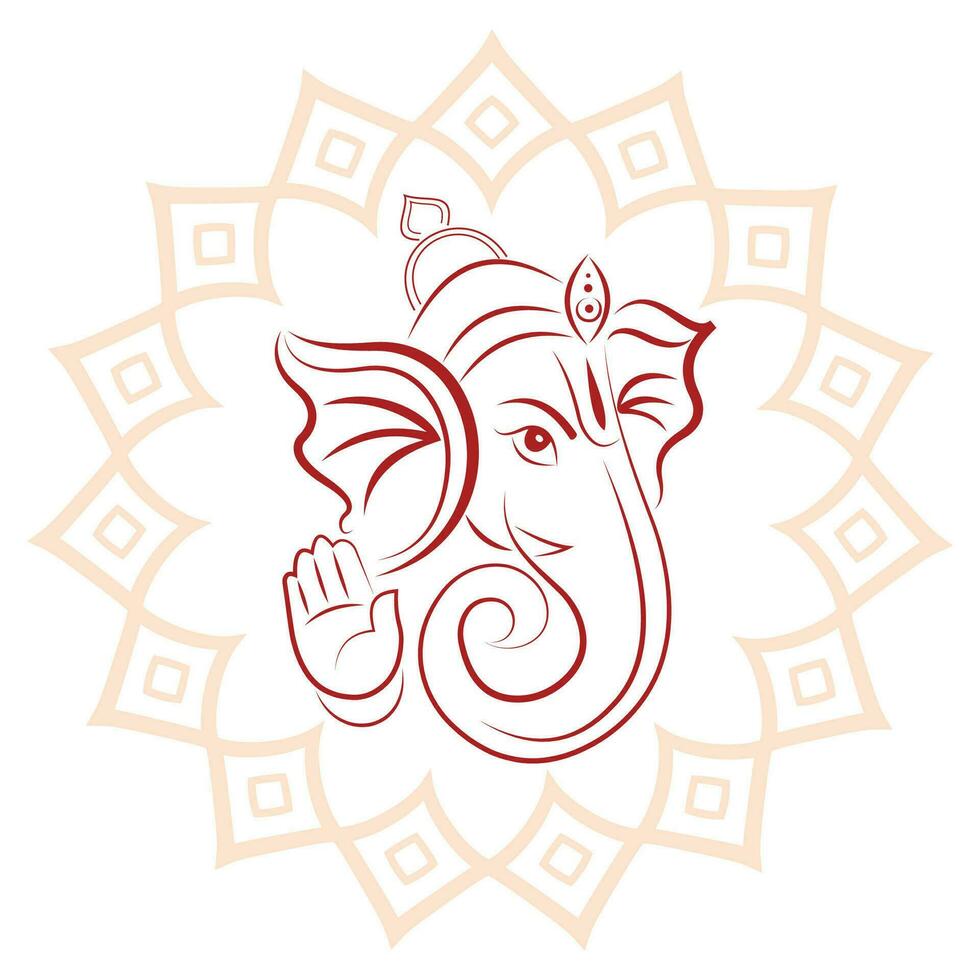 contento ganesh chaturthi festival deseando tarjeta vector