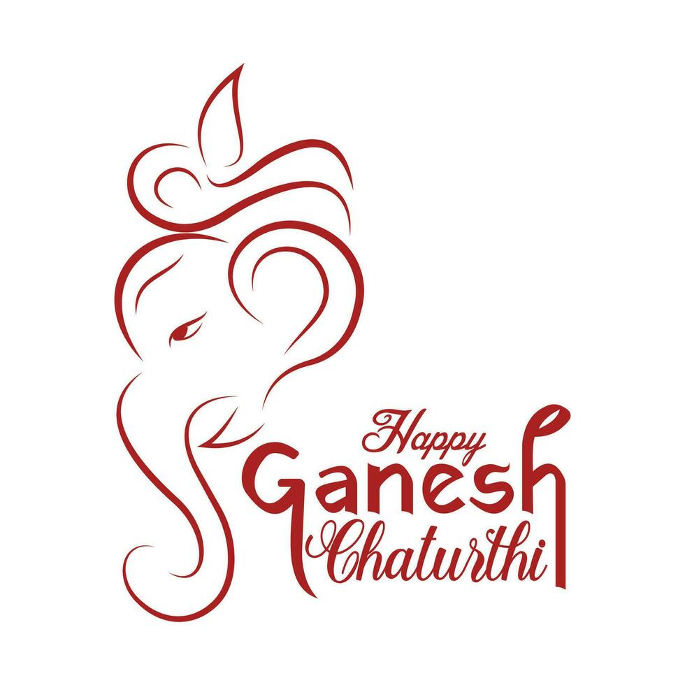 happy ganesh chaturthi festival wishing card vector