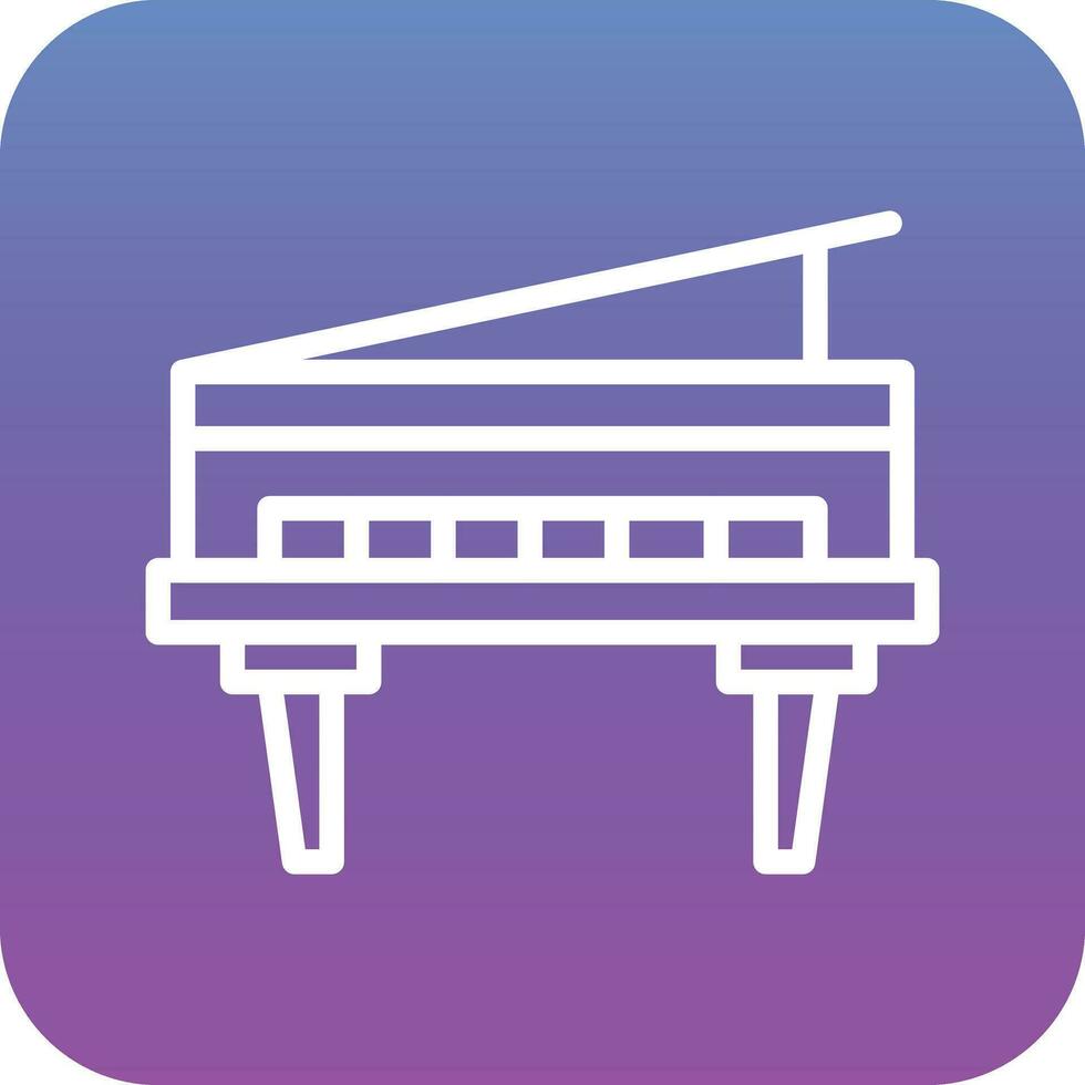 Wooden Piano Vector Icon