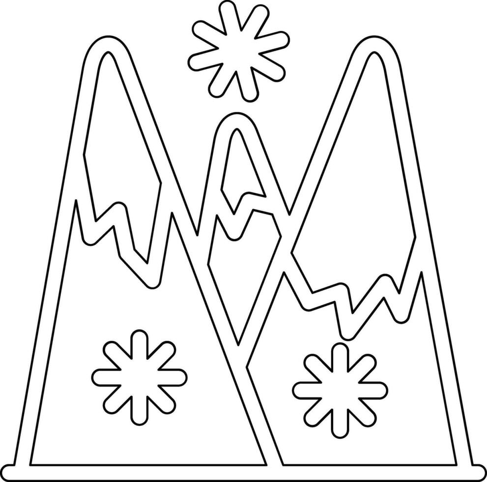 nieve paisaje vector icono